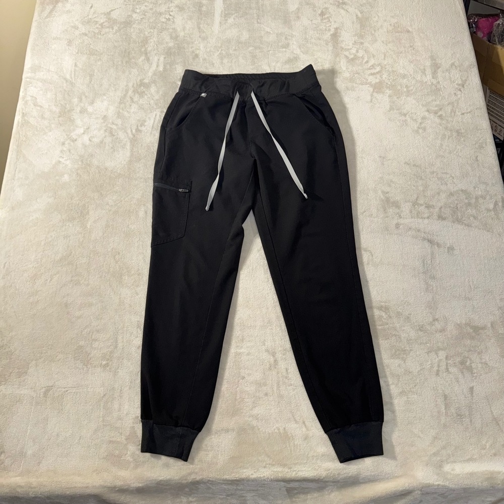 FIGS Zamora Jogger Scrub Pants Black Technical Collection W18SW2005 Womens Small